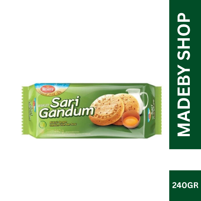 Roma Biskuit Sari Gandum 240Gr Snack Makanan Ringan Jajanan Cemilan Camilan Pedas Asin Gurih Manis M
