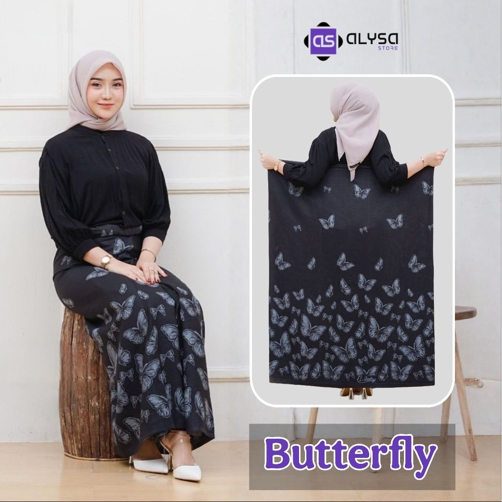 SARUNG GOYOR WANITA HITAM PUTIH MONOCHROME | SARUNG SANTRI WAJADA MUZA