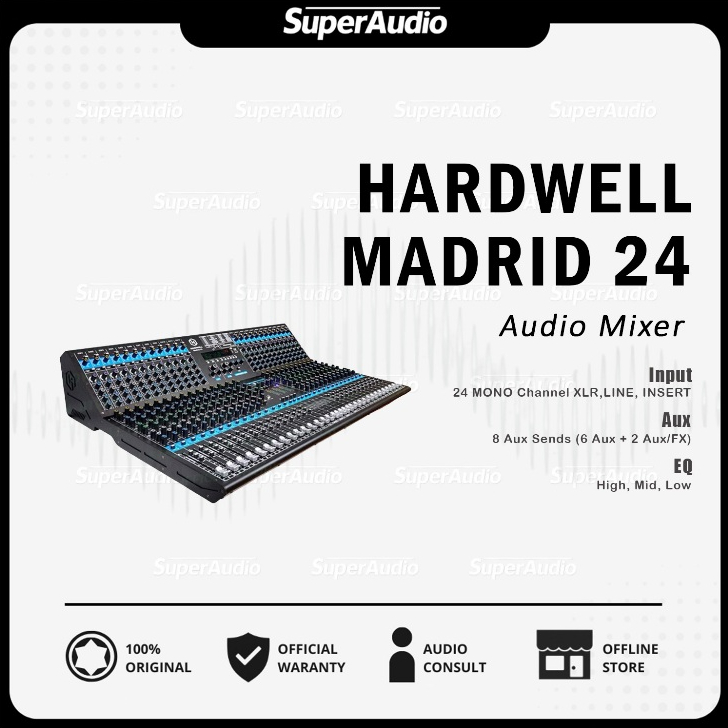 Hardwell MADRID 24 Audio Mixer 24 Channel