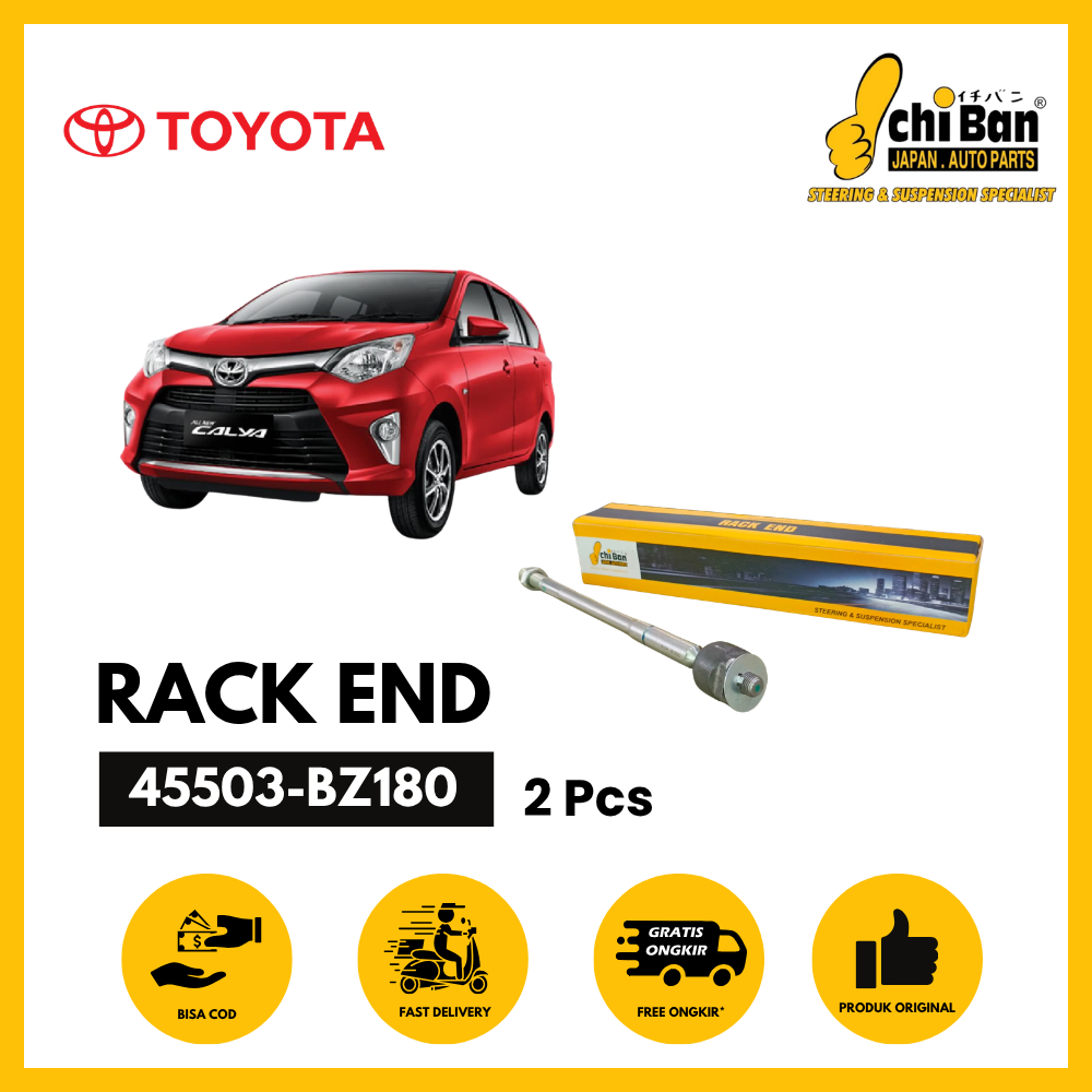 ICHIBAN RACK END COMPATIBLE FOR TOYOTA CALYA DAIHATSU SIGRA 45503-BZ180 2 PCS ORIGINAL SPAREPART