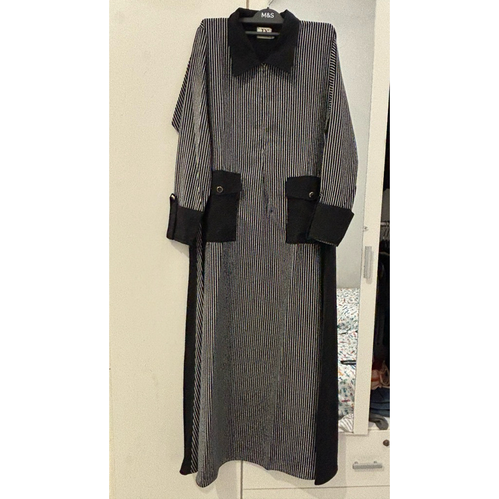 Preloved gamis jetblack mix salur