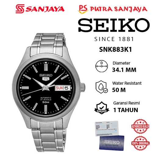 Jam Tangan Wanita Automatic SEIKO SNK883 SNK883K1 Original Garansi Resmi 1 tahun Stainless Steel