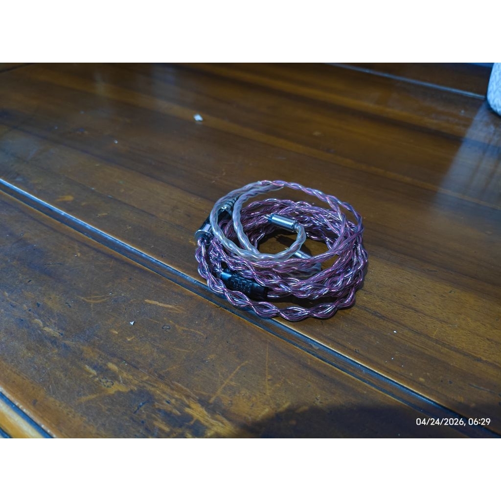 Kabel Hakugei Graphene dual pin rhodium dan jack rhodium 4.4mm fungsi normal