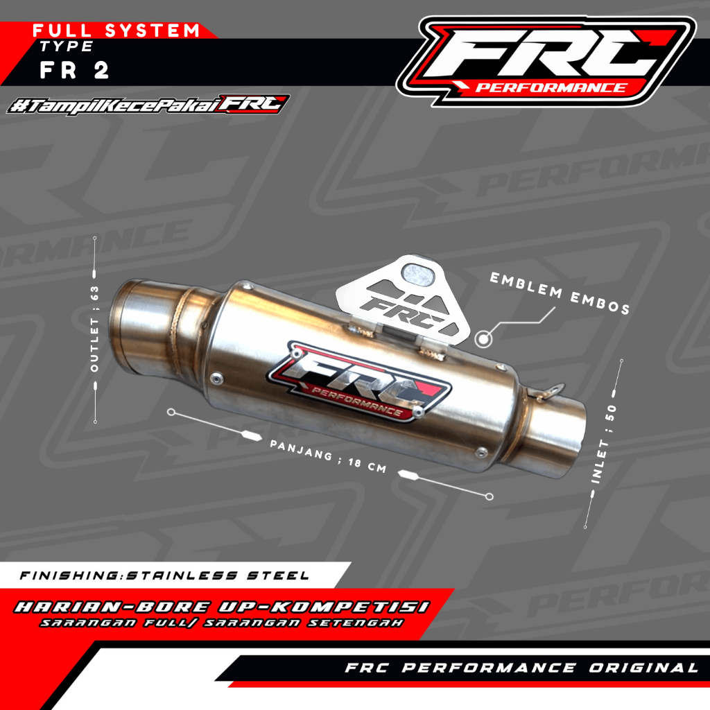 Silincer Knalpot Selenser Only / Silincer FRC Performance Type: FR2 - Original By FRC Performance