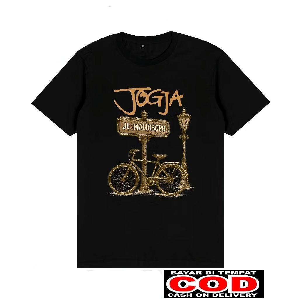 KAOS SOUVENIR OLEH-OLEH JOGJA MALIOBORO COTON COMBED LEMBUT DAN NYAMAN UKURAN S M X XL XXL