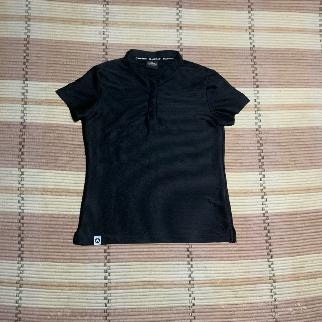 Kaos Polo Dry Pria  AIRWALK GOLF 100 Black  Branded Second Preloved