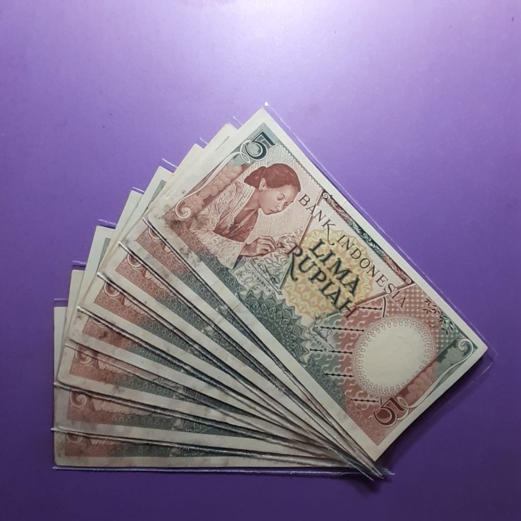 Uang kuno 5 rupiah pekerja