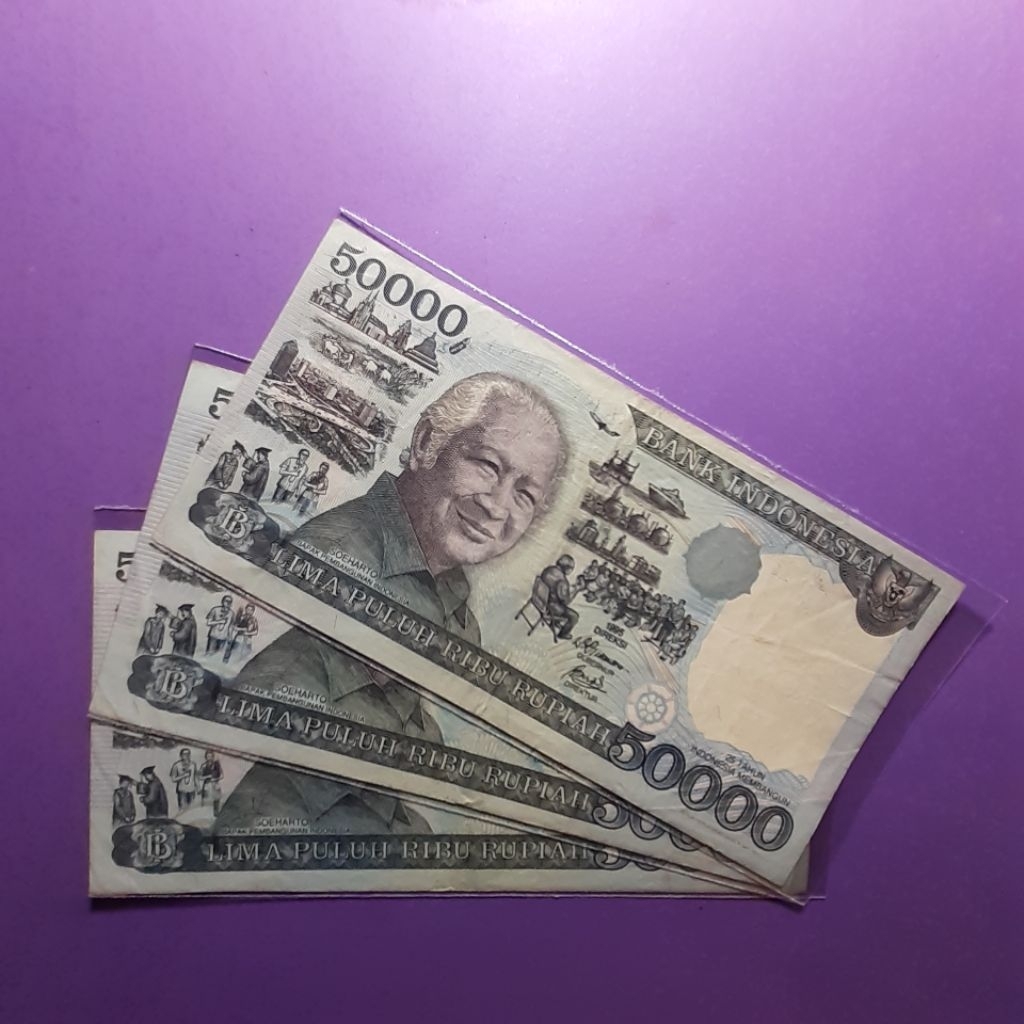 Uang kuno 50000 rupiah suharto