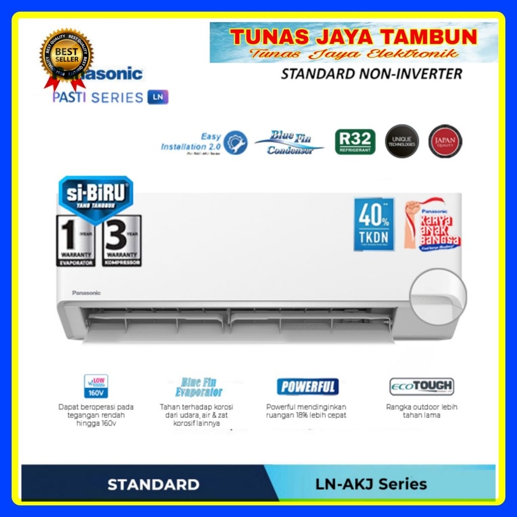 AC PANASONIC LN09AKJ / AC PANASONIC 1PK SI BIRU / PANASONIC LN 09 AKJ AC 1 PK SI BIRU