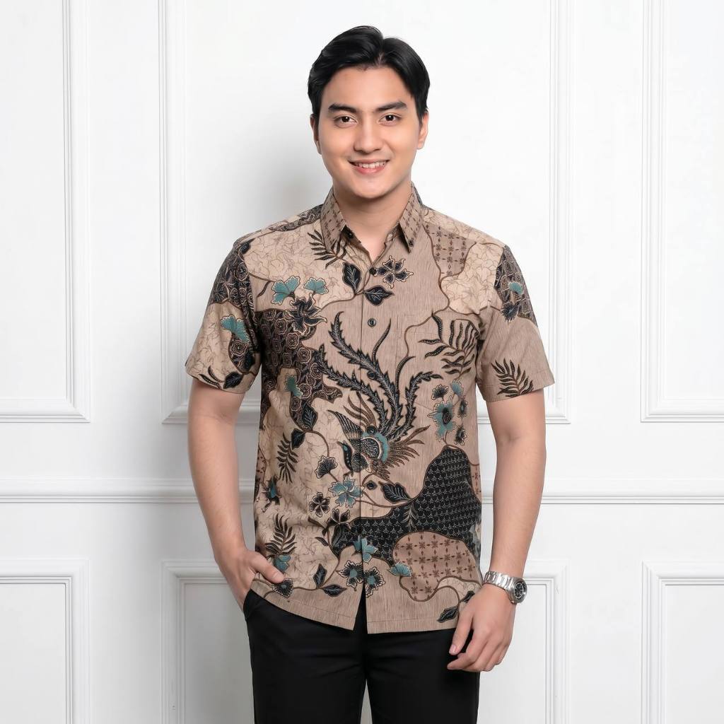 Batik Pria Baju Premium Batik Lengan Panjang Bj Bj Atasan Bapak Kerja Kantoran Kemejs Pria Kemeja Ba