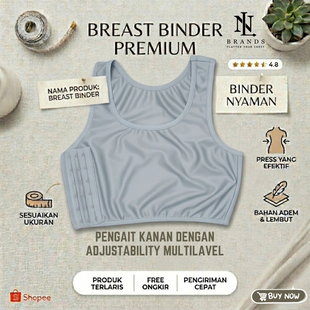 Breast binder Nlbrands 2 layer / perata dada / sport bra binder