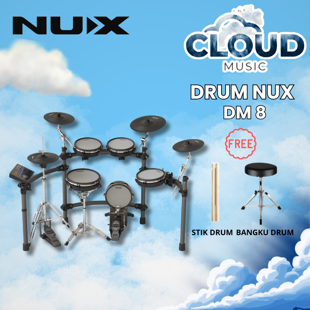 New Drum Electric Elektrik Drum NUX DM8 Drum Electric Nux DM 8
