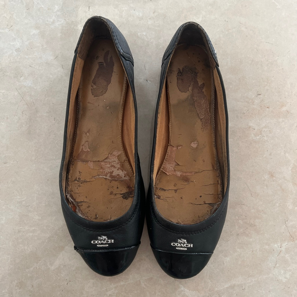 flat shoes coach chelsea cap toe original bukan tory burch bukan mk bukan salvatore