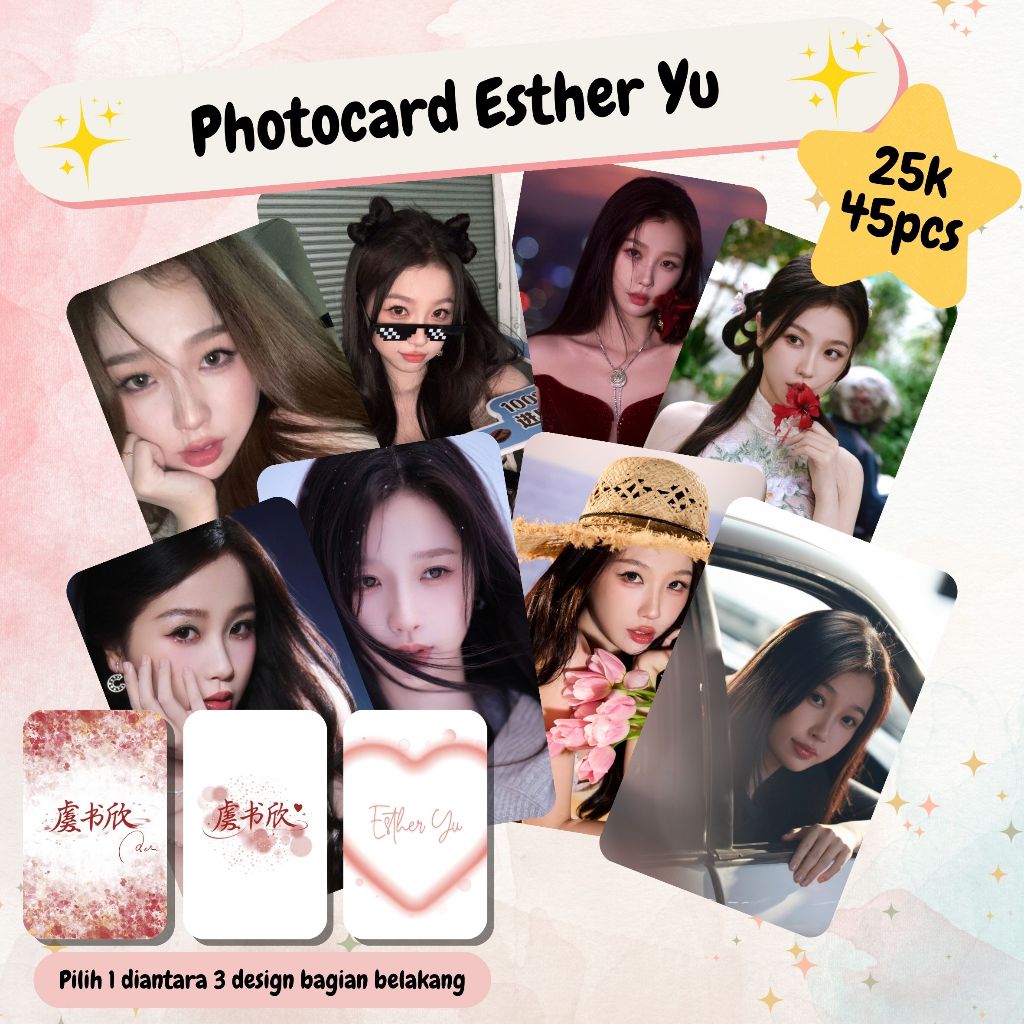 [SET] Photocard Esther Yu Shuxin Aktris Drama China 45 Pcs Art Carton Laminasi Glossy