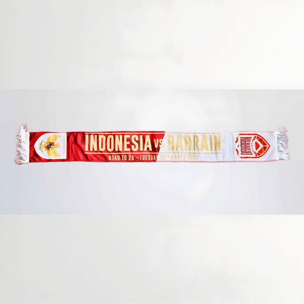 [NEW - ORI OFFICIAL GARUDA] SCARF INDONESIA VS BAHRAIN ROAD TO 26 SYAL RUMBAI TIMNAS INDONESIA MERCH