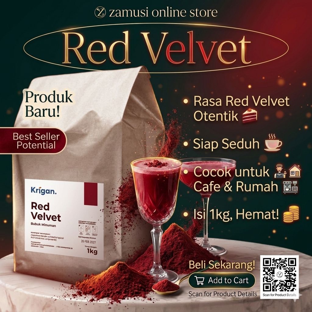 Bubuk Minuman Premium KRIGAN Red Velvet