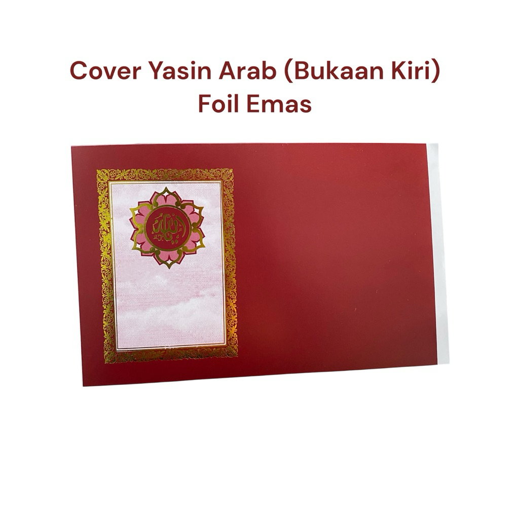 Cover Yasin Arab (Bukaan Kiri) Cover Foil Emas Cover Buku Yasin Arab Cover Yasin Foil