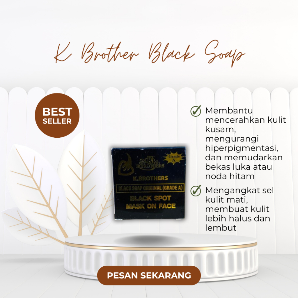 K BROTHERS BLACK SOAP ORIGINAL THAILAND / SABUN DARK SPOT
