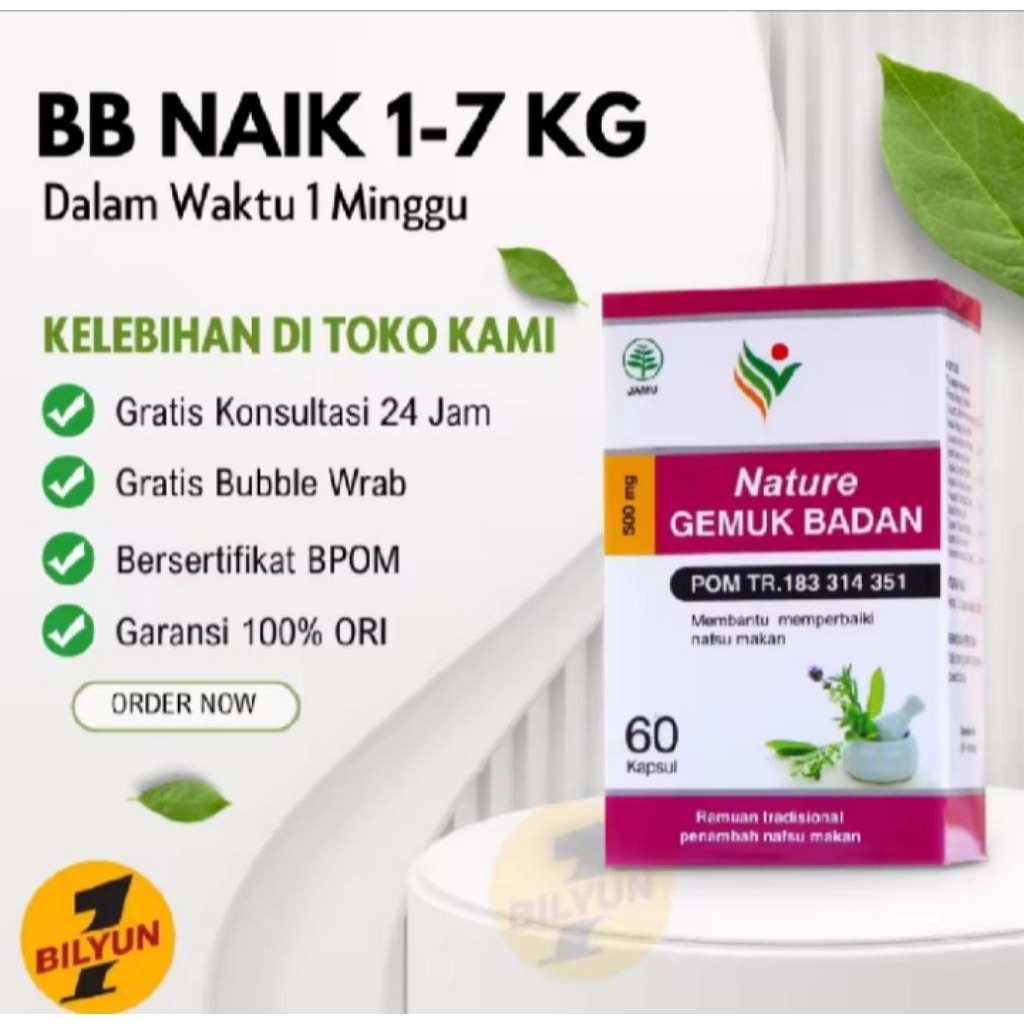 NATURE VIRAL SUPLEMEN PENGGEMUK BADAN ISI 60