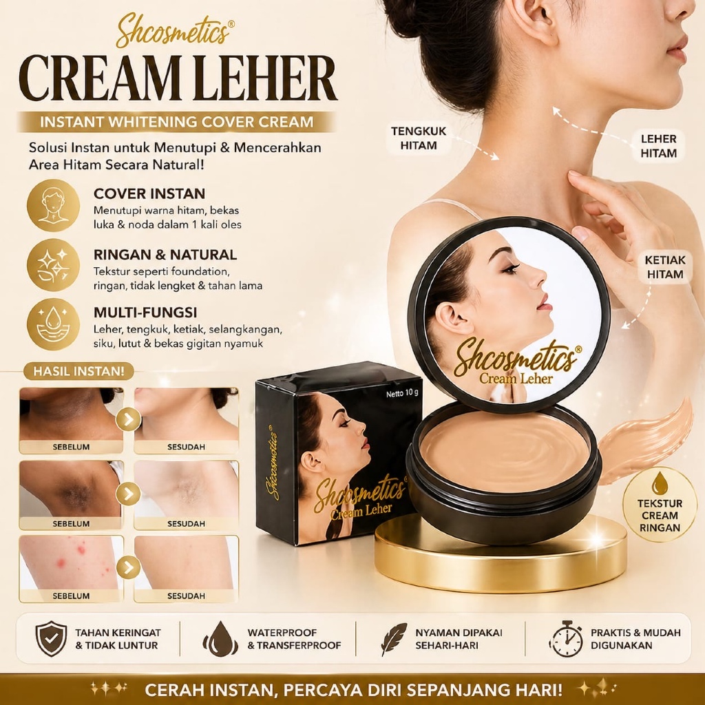 Cream Perontok Daki Cream Leher Pemutih Tengkup Leher Memutihkan Ketiak & Selangkangan