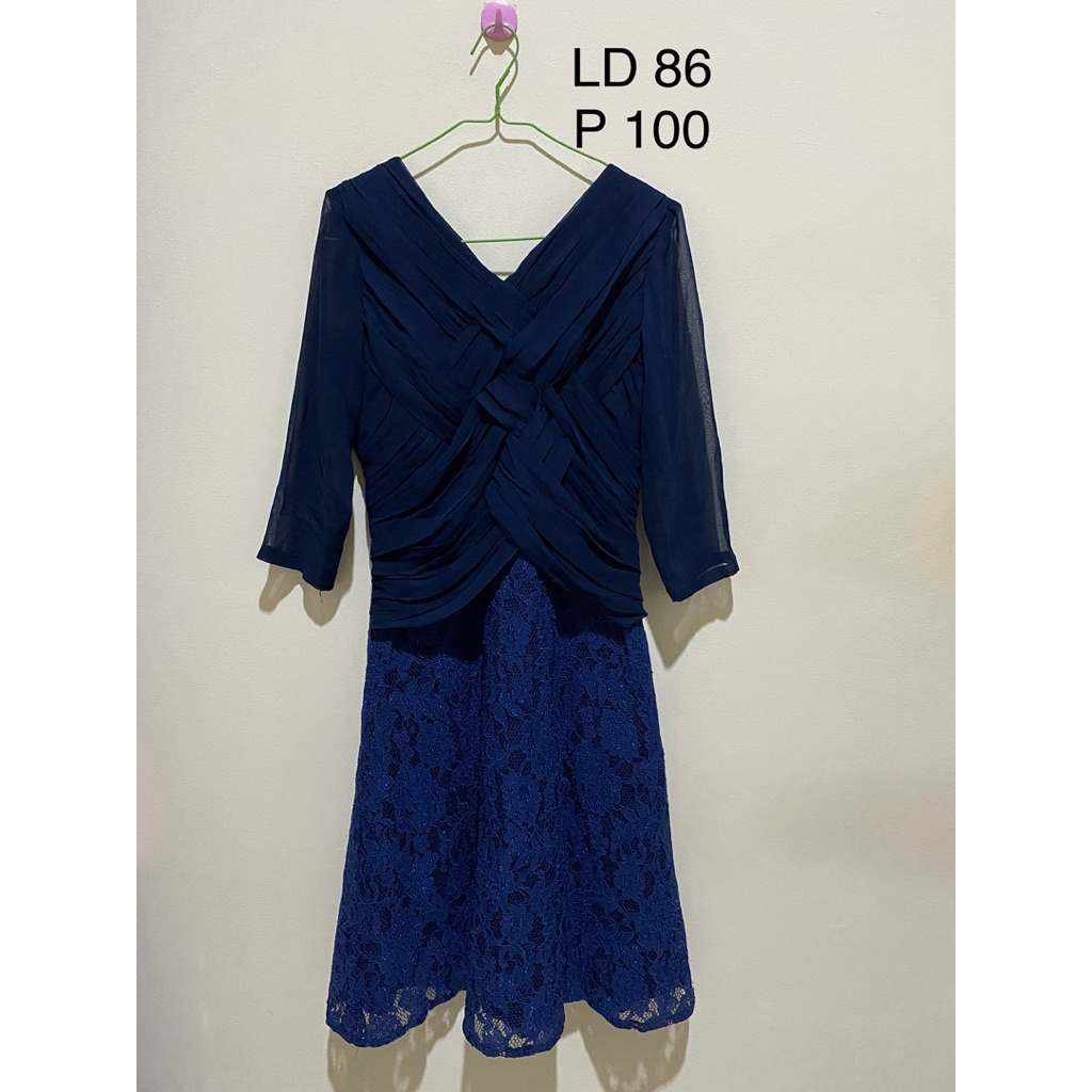 PL Baju Pesta Gaun Pesta Navy