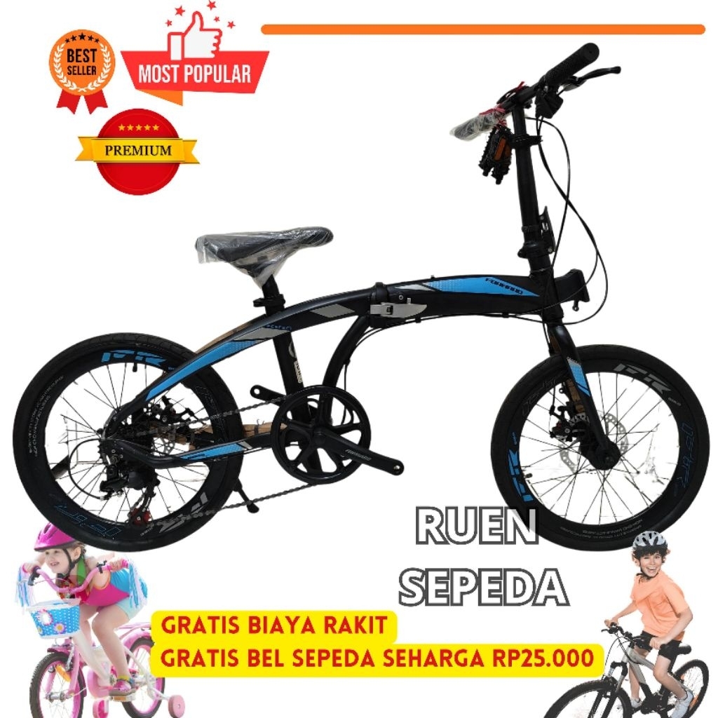 Sepeda Lipat Forward 20 Inch Frame Alloy Speed 8 Rem Cakram