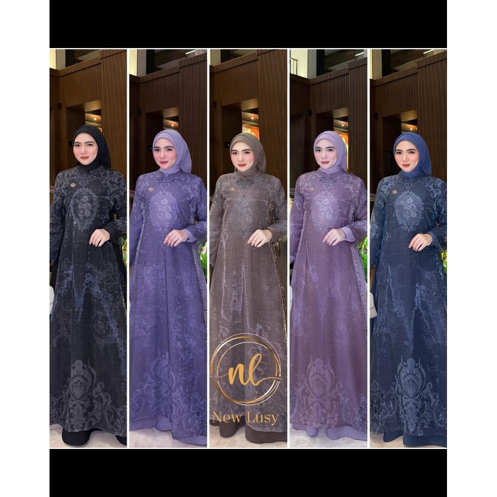 Vilenia new lusy Zeza dress by new lusy gamis terbaru new lusy gamis mewah