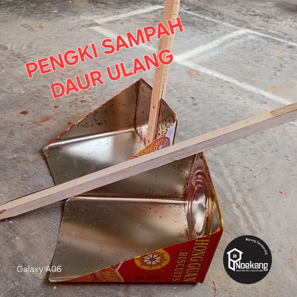 Ekrak pengki serokan sampah kaleng bekas