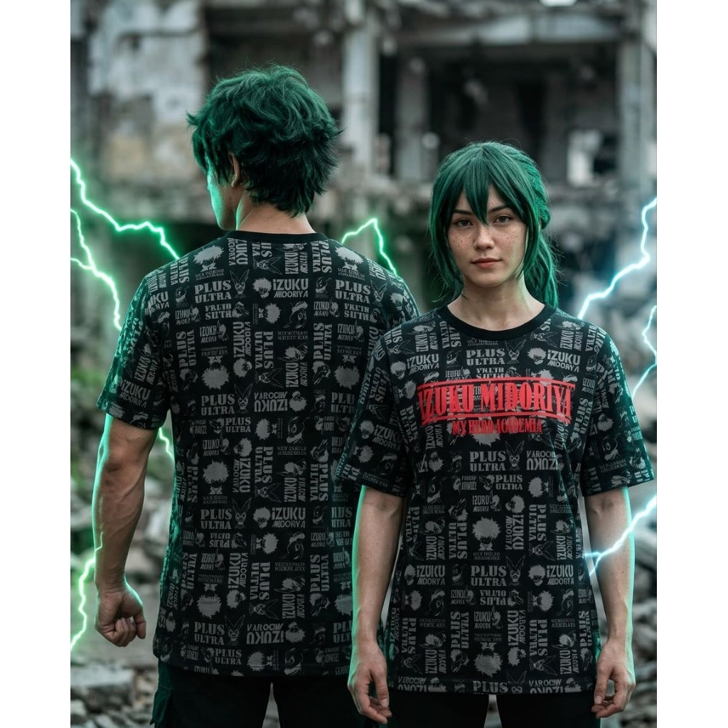 (Kaos Branded) My Hero Academia "Izuku Midoriya Plus Ultra" AOP Anime Movie Tee