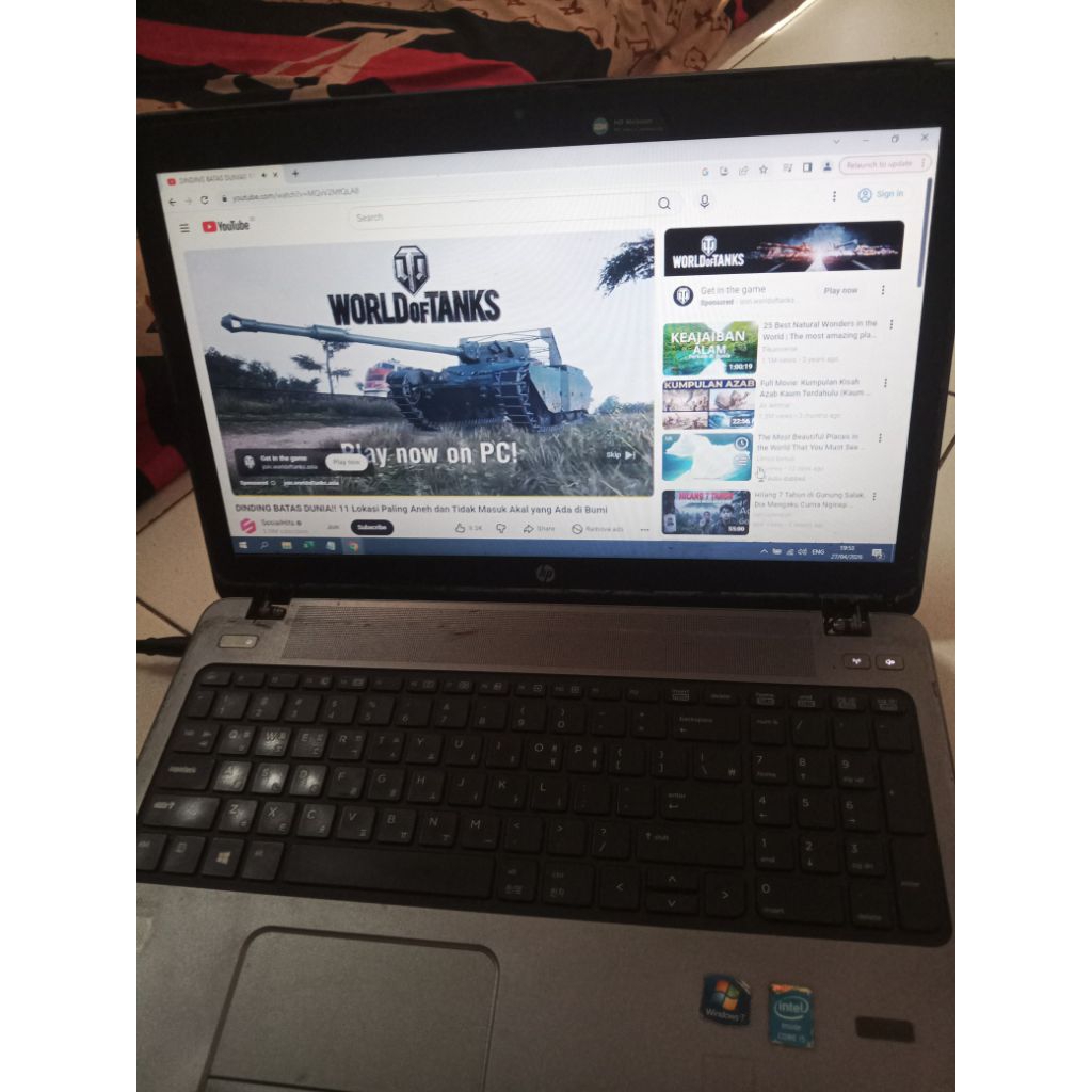 laptop Hp probook 450G1 lcd 15.4 inch