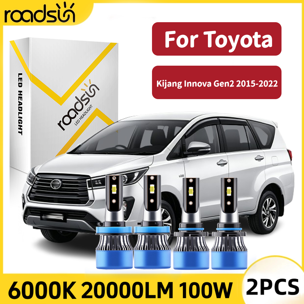 * Cocok untuk Toyota Kijang Innova Gen2 2015-2022 * Lampu Depan Mobil LED, Lampu Sorot Rendah, Lampu