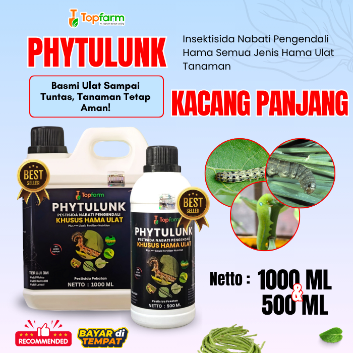 Pestisida Hama Ulat Kacang Panjang / Obat Semprot Hama Kacang Panjang / Obat Ulat Topfarm / Obat Ula