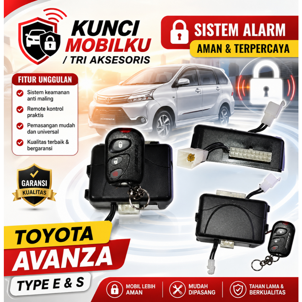 Modul + Remot alarm original avanza type E & S Tahun 2006-2011