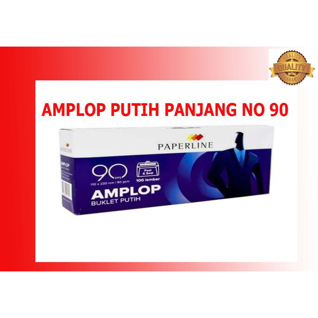 Paperline Amplop Putih Polos Panjang 90 PPS - Isi 100