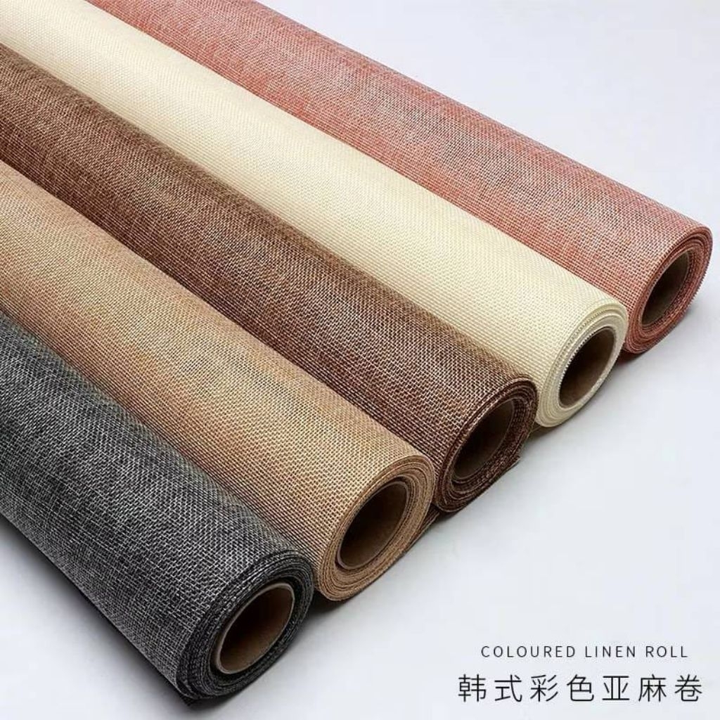 1 Roll Kain Jute - Kain Jute Roll Korean Import - Jute Korea Solid Colour - Kertas Buket Bunga