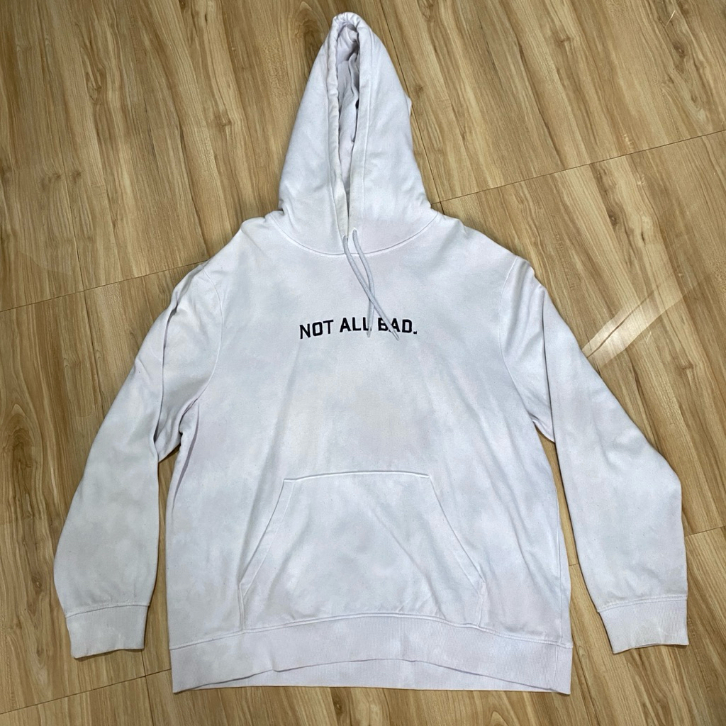 Hoodie H&M Reguler Fit size XL Putih bercorak Tie dye (bukan noda)