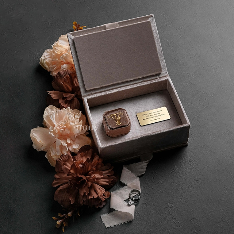 ARLENE Ring Box | Custom Velvet Ring Box | Kotak Cincin Velvet | Wedding Ring Box  Velvet | | Ring B
