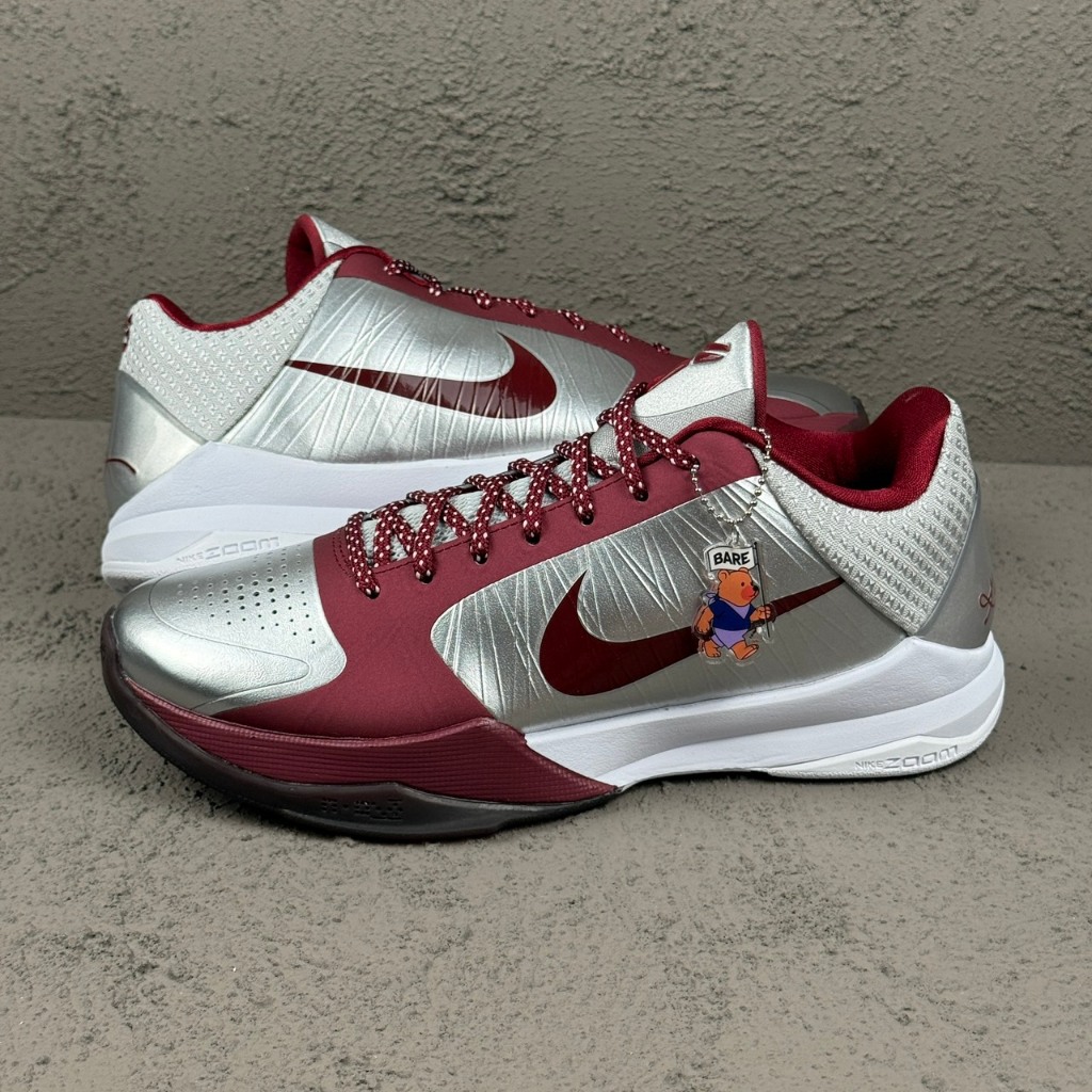 Nike Kobe 5 Protro Lower Merion Aces Away Metallic Silver and Team Red 2026 (100% Original) [IM0557-