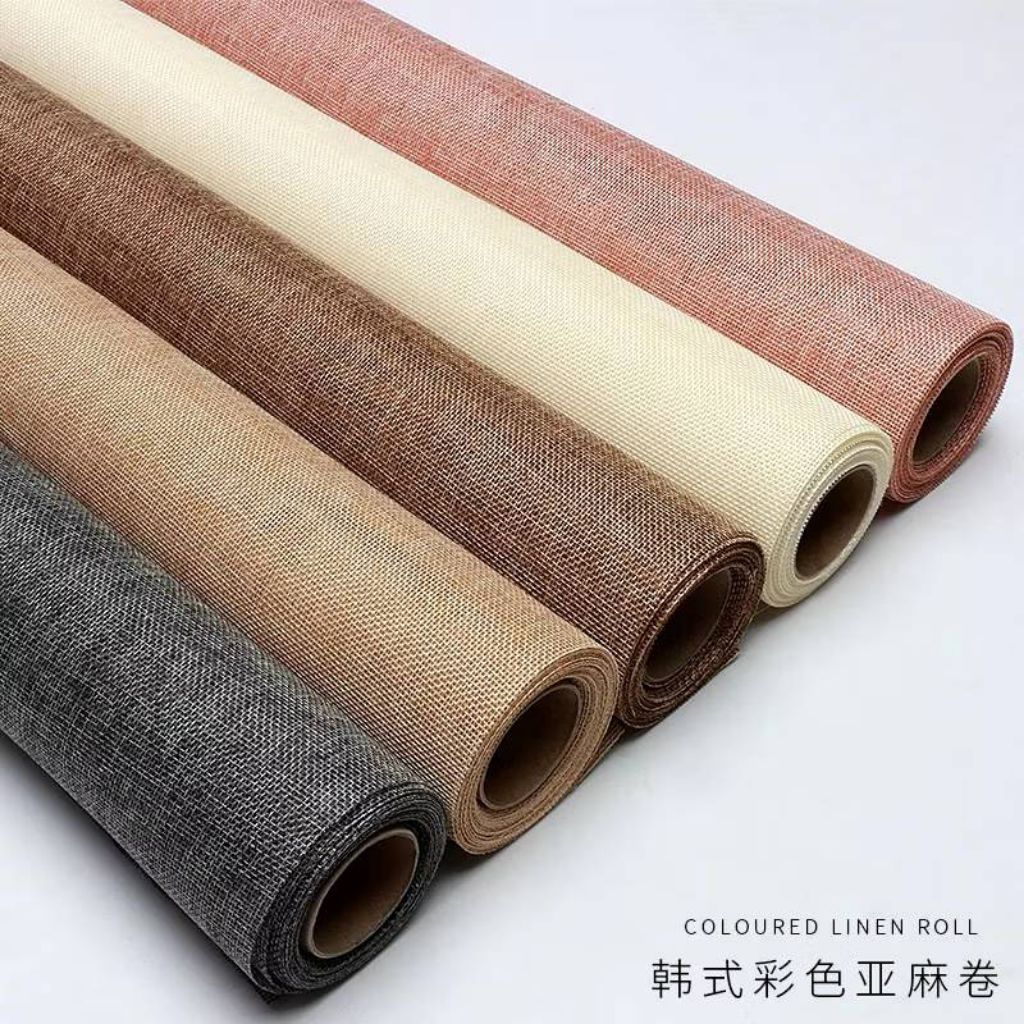 Wrapping Mesh Jute Korea Solid - Kain Jute Bungkus Bunga - Kain Jute Roll Korean Import