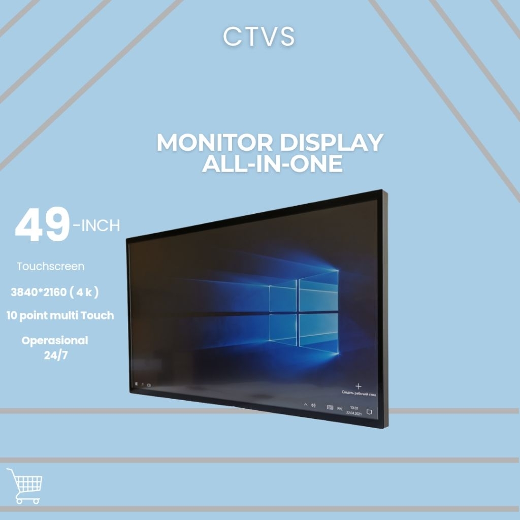 Monitor 49-inch Touchscreen 4k 10 point sentuhan