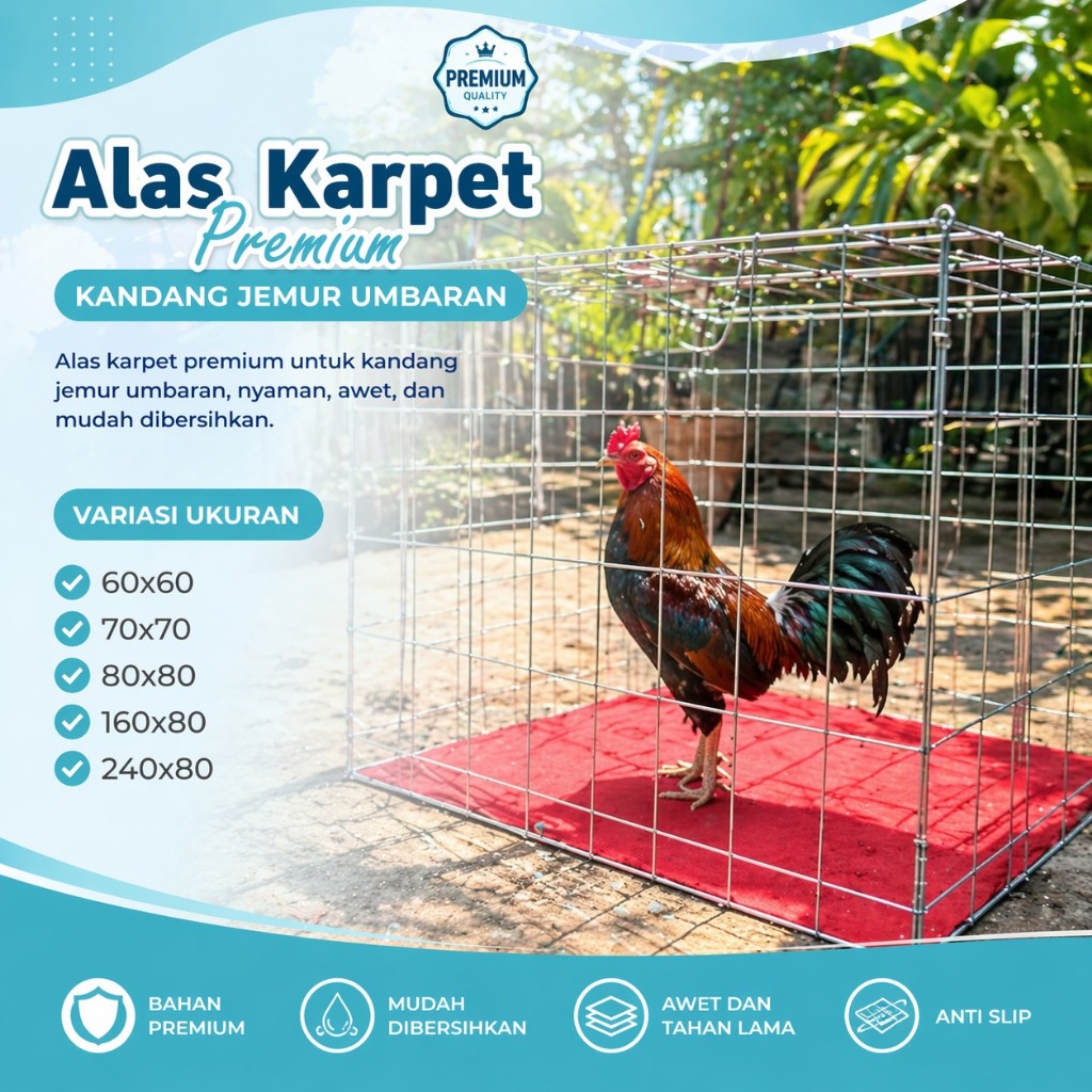 Alas Karpet Kandang Ayam Umbaran Premium | Mudah Dibersihkan | Termurah