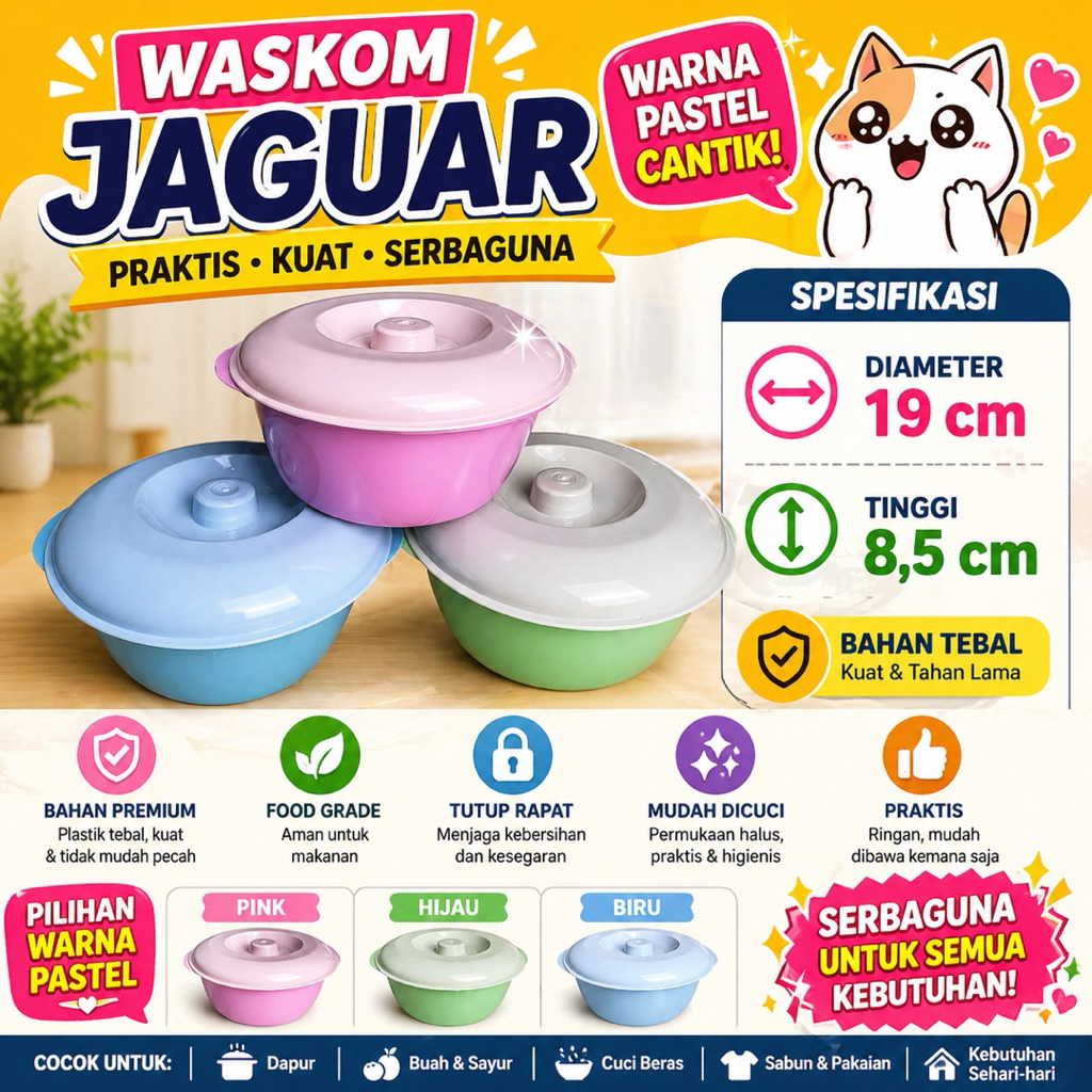 BASKOM JAGUAR ; BASKOM SERBA GUNA ; BASKOM HAJATAN ; BASKOM PLASTIK ; BASKOM MAKAN ; BASI TUTUP ; BA