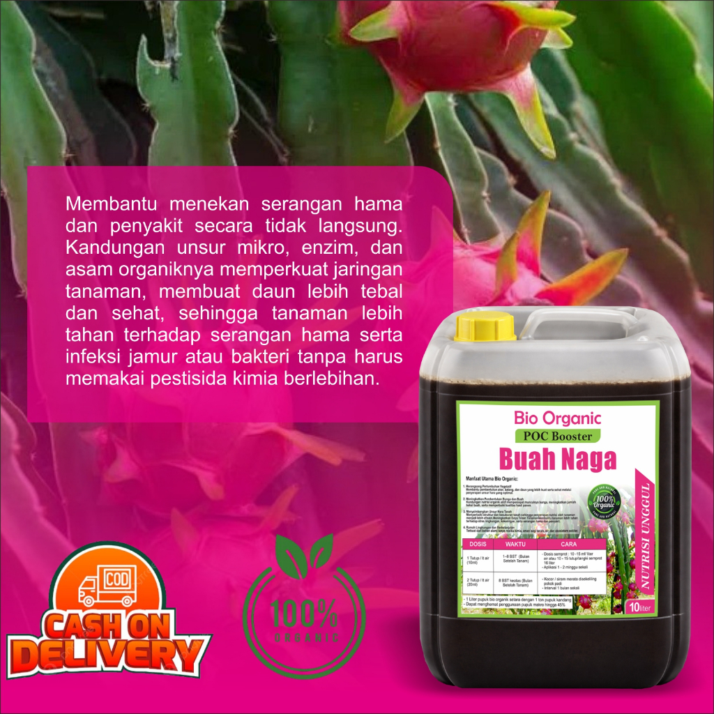 Booster organik 10 Liter, formula organik meningkatkan profuksi bunga dan buah cocok untuk bibit nag