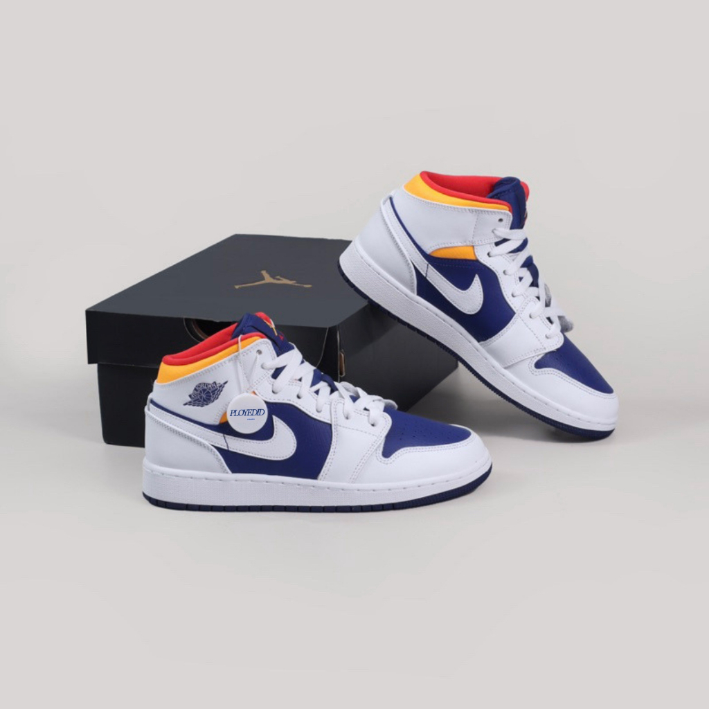 Nike Air Jordan 1 Mid White Laser Orange