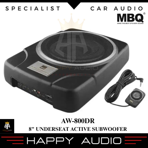 Subwoofer Aktif Underseat / Kolong jok 8 inch MBQ AW-800DR Sub Active Slim Original