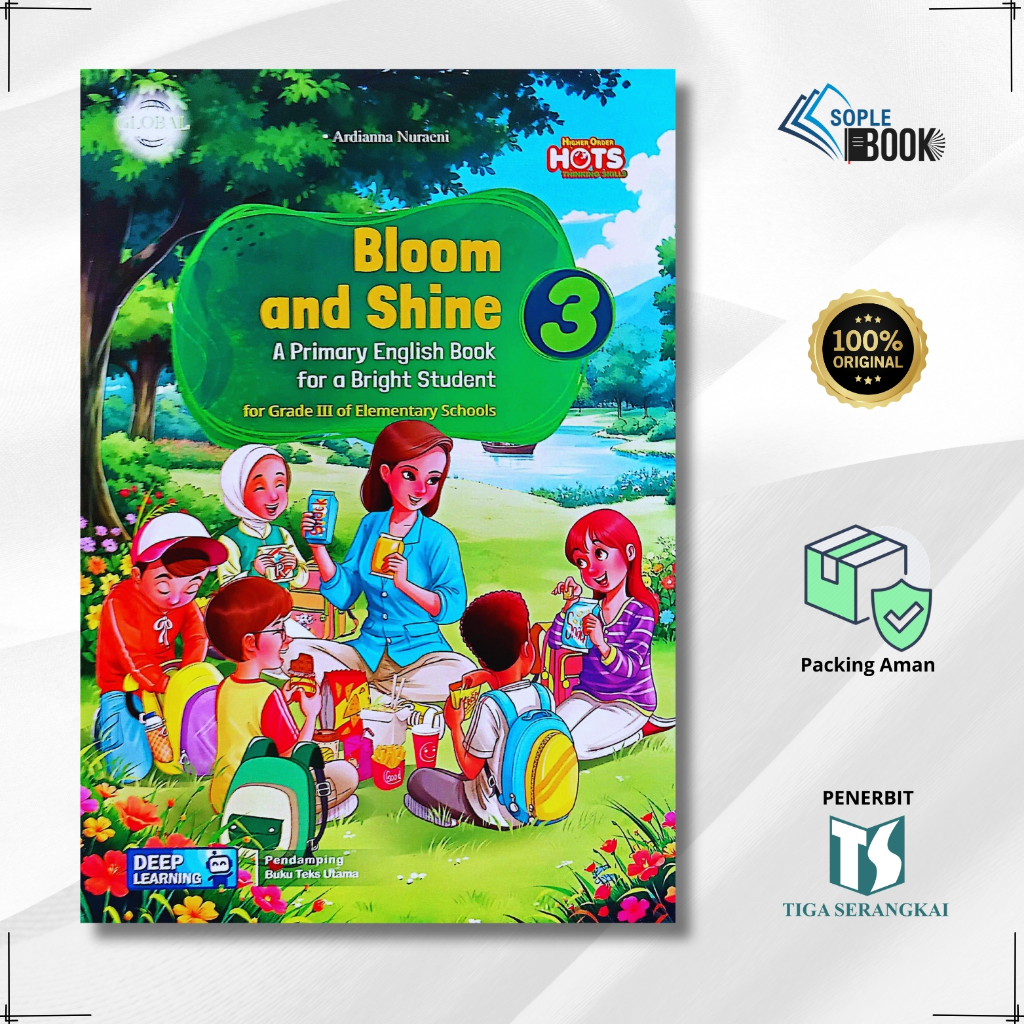 Buku Bahasa Inggris SD/MI Kelas 3 Platinum Tiga Serangkai "Bloom and Shine" Kurikulum Merdeka