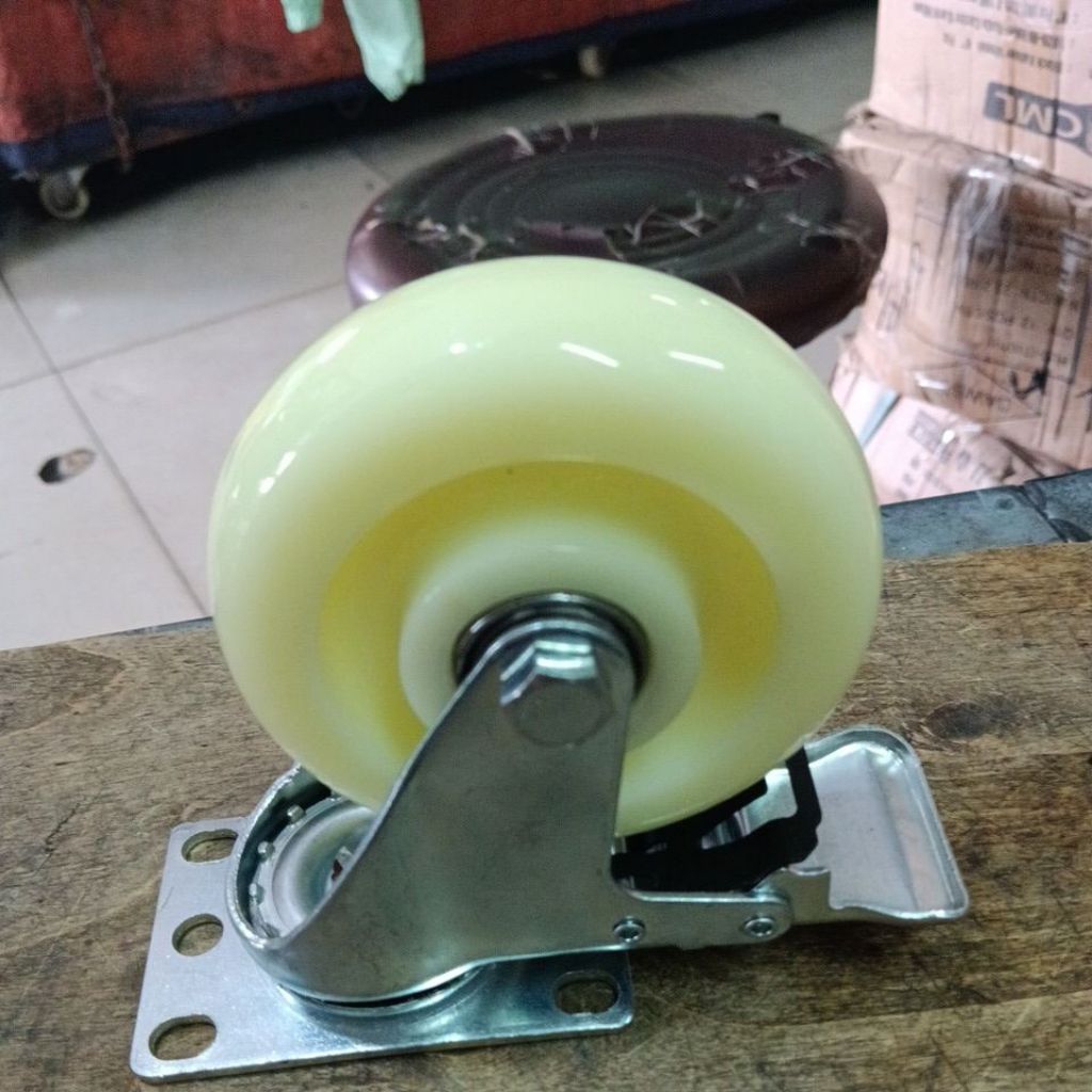 Roda nylon medium 4inch rem MURAHHH roda troli 4"