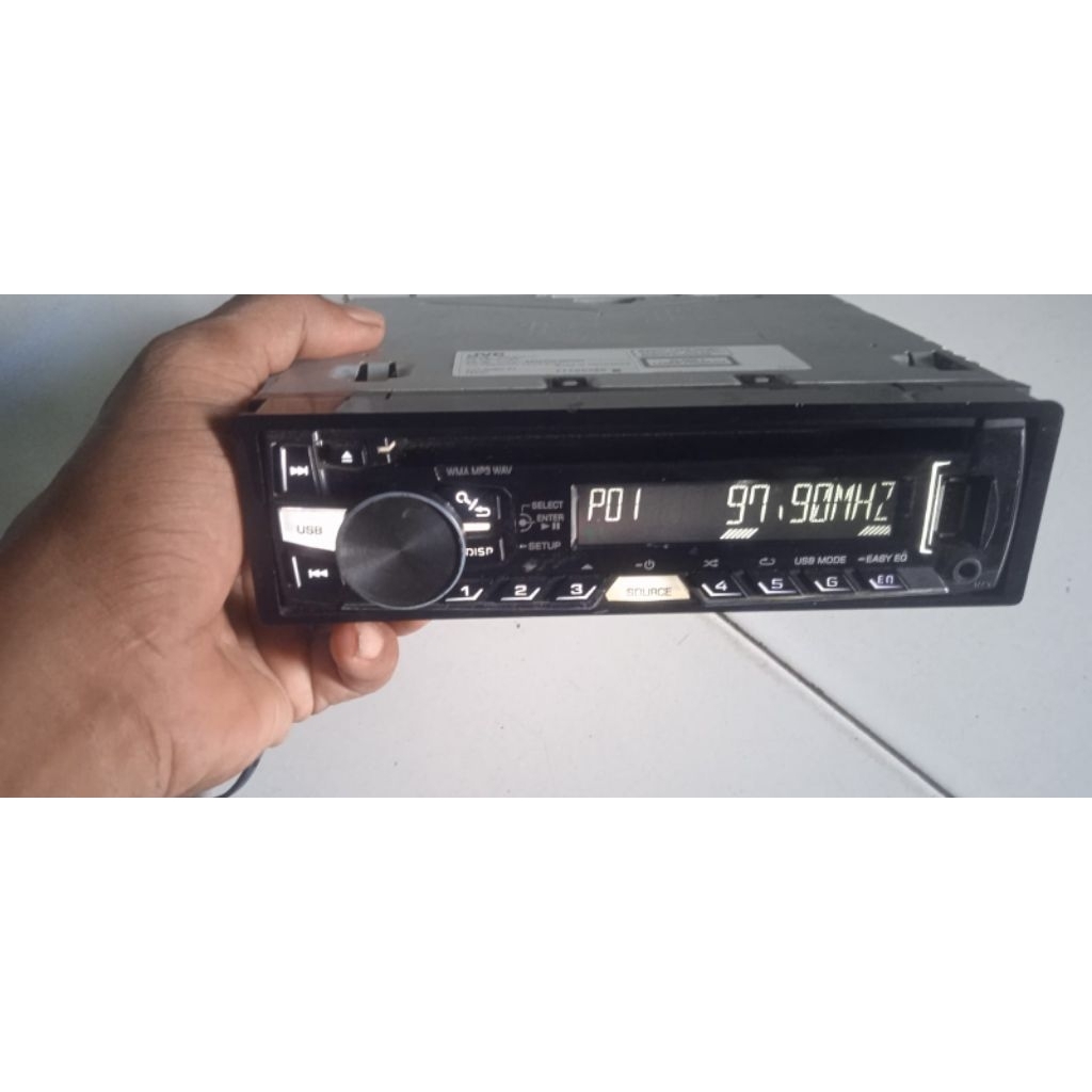 Tape Mobil Head Unit Single Din Jvc Kd R481D cd radio usb aux normal mulus