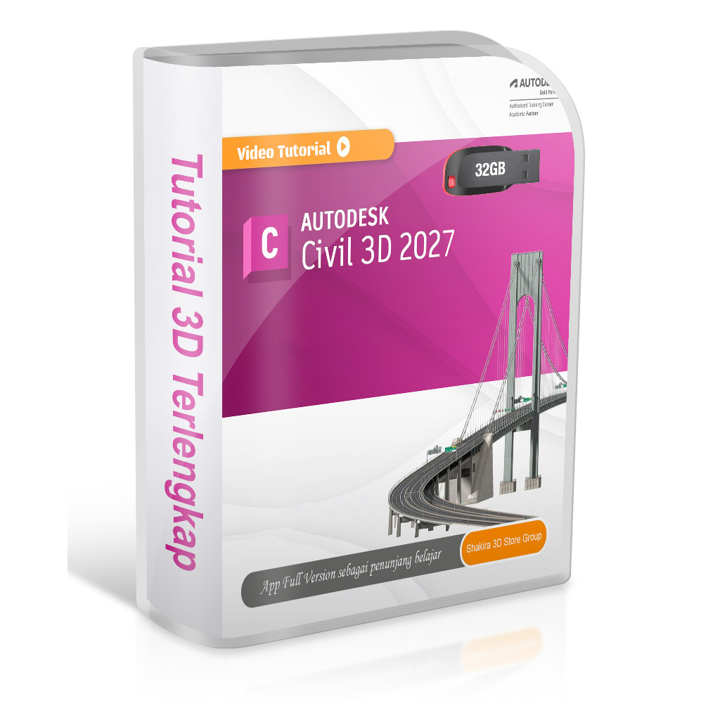 AutoCAD Civil 3D 2027 plus Video Tutorial Mastering Series via Flashdisk 32GB