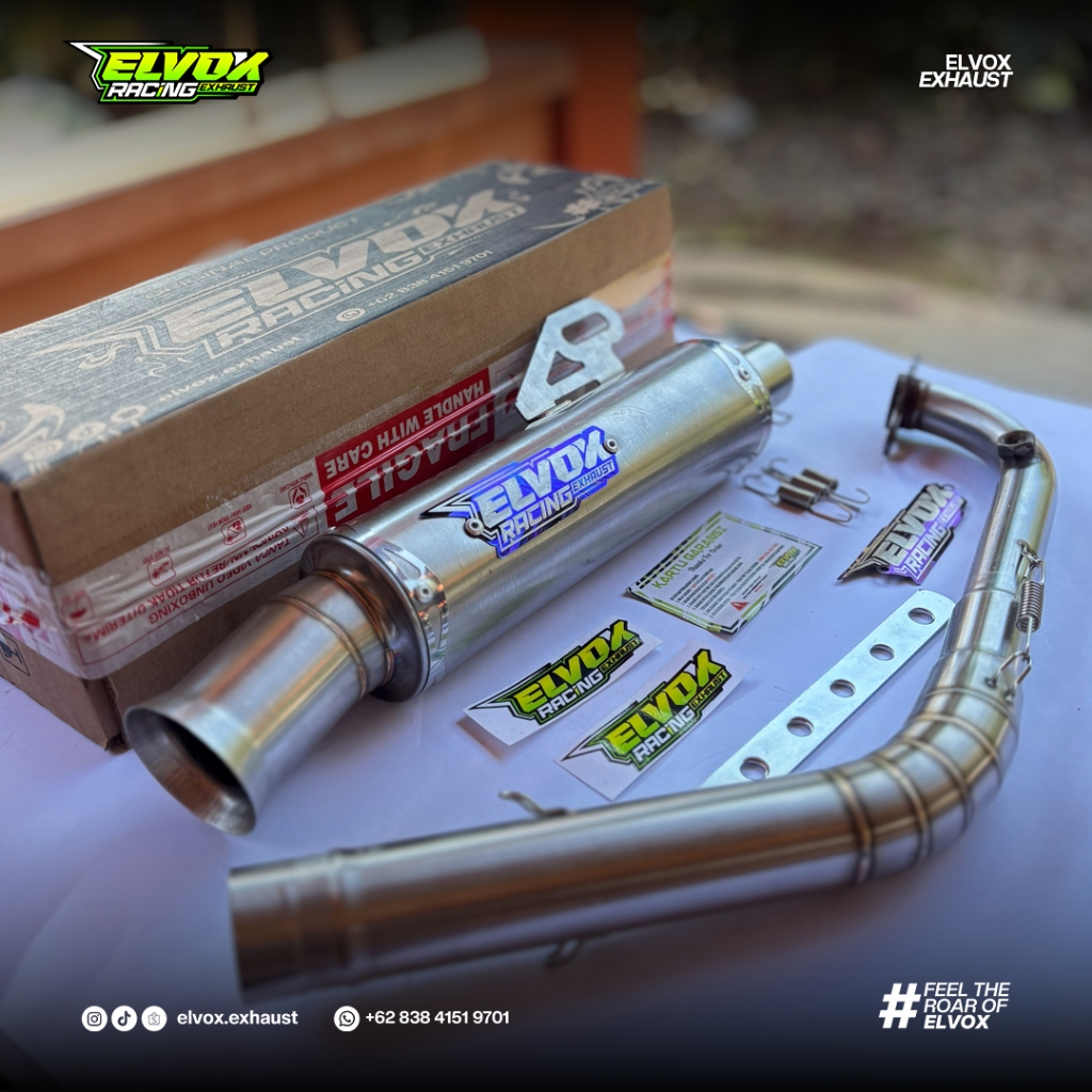 Elvox Racing Type EXR - 01 Knalpot Salemba Ceklis Jungstyle - Original Elvox Racing Exhaust